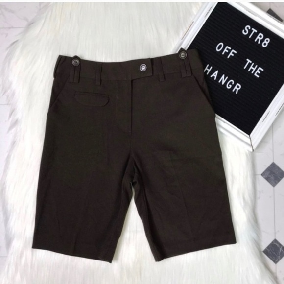 NWOT Amy Byer brown stretch bermuda shorts size 8 - Picture 5 of 5
